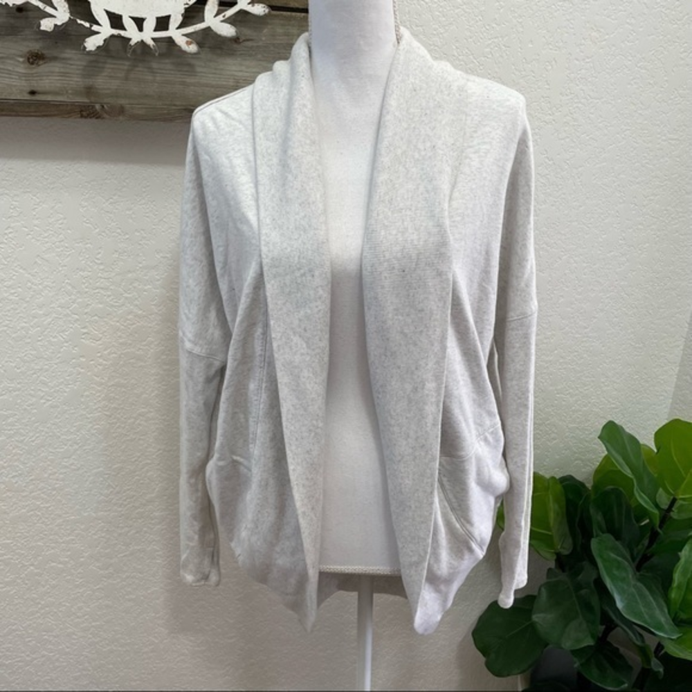 Athleta gray cocoon cardigan gray sweater size Small